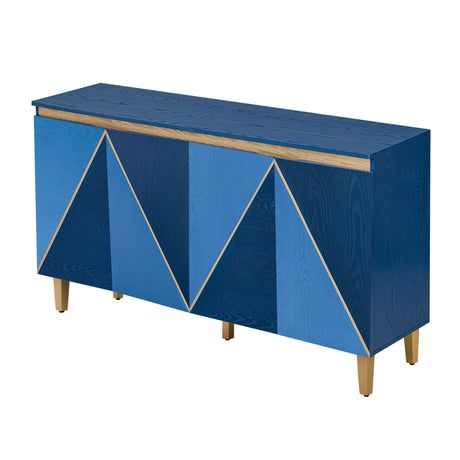 Modern European furniture - Two-Tone Navy Wood Sideboard Cabinet - www.oroa.com