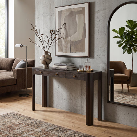 Espresso 3-Drawer Console Table | OROA