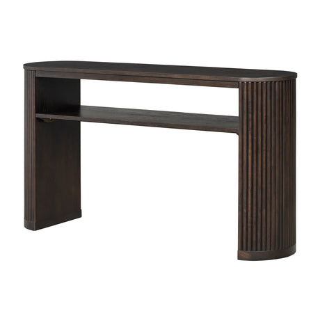 Rustic Console Table with Fluted Legs by OROA