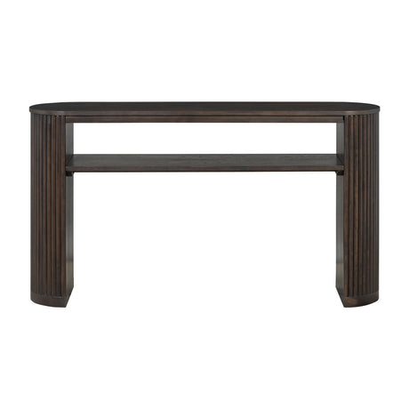 Rustic Console Table with Fluted Legs by OROA