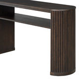 Rustic Console Table with Fluted Legs by OROA