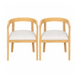 Modern European furniture - Curved Back Upholstered Dining Chairs (2) - www.oroa.com