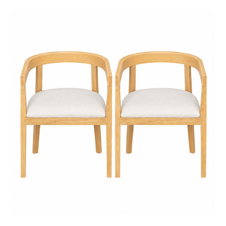 Modern European furniture - Curved Back Upholstered Dining Chairs (2) - www.oroa.com