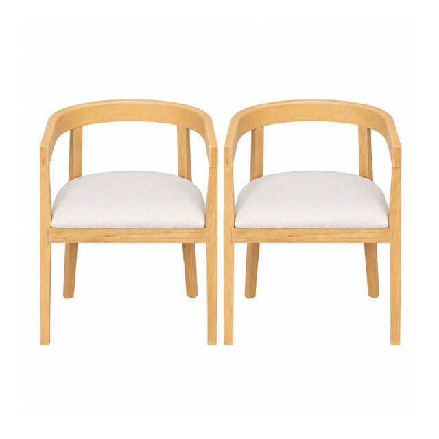 Modern European furniture - Curved Back Upholstered Dining Chairs (2) - www.oroa.com