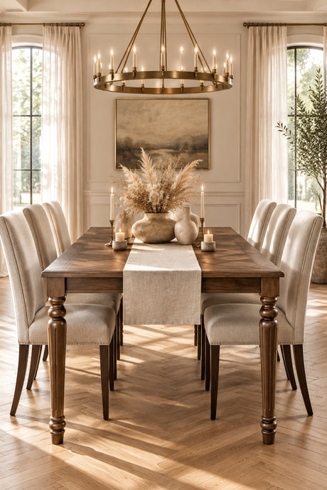 Modern European furniture - Walnut Wood Rectangular Dining Table  - www.oroa.com