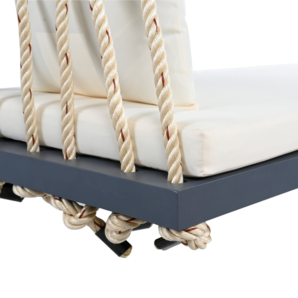 TOPMAX Wooden Swing Bench with Cushion & Pillows | OROA