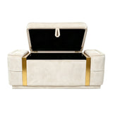 Modern Storage Bench Upholstered Ottoman | OROA