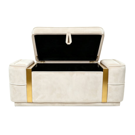Modern Storage Bench Upholstered Ottoman | OROA