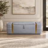 Modern Gray Storage Bench | OROA