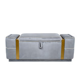 Modern Gray Storage Bench | OROA