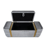 Modern Gray Storage Bench | OROA