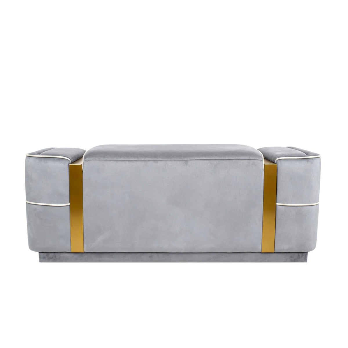 Modern Gray Storage Bench | OROA