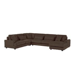 Modern European furniture - Corduroy Upholstered U-shaped Sectional Sofa - www.oroa.com