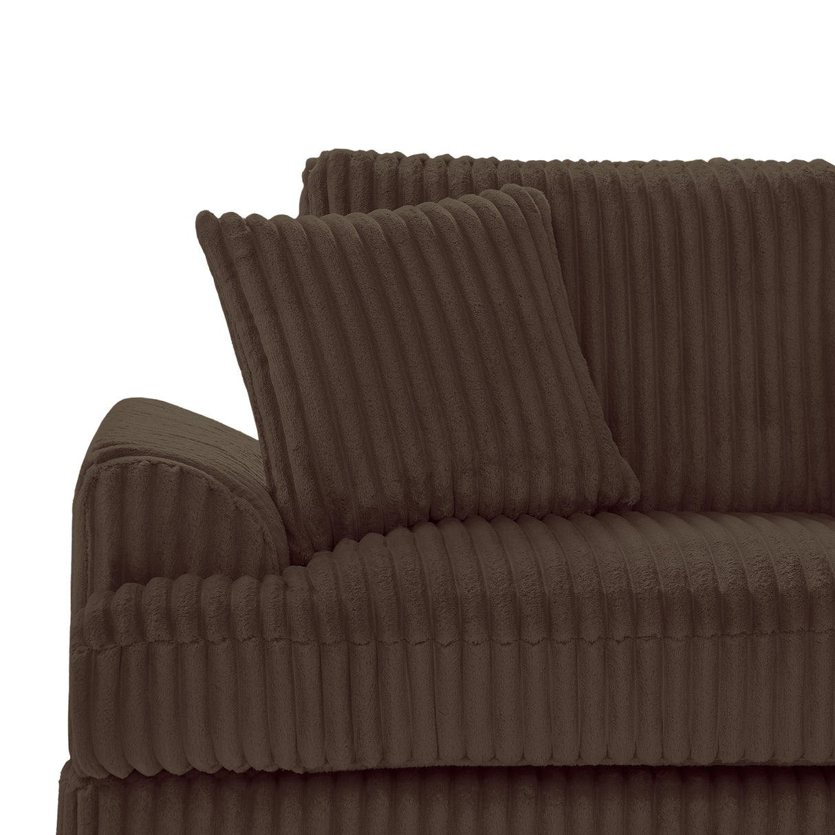 Corduroy Upholstered U-shaped Sectional Sofa | OROA