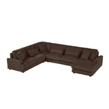 Corduroy Upholstered U-shaped Sectional Sofa | OROA