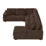 Corduroy Upholstered U-shaped Sectional Sofa | OROA