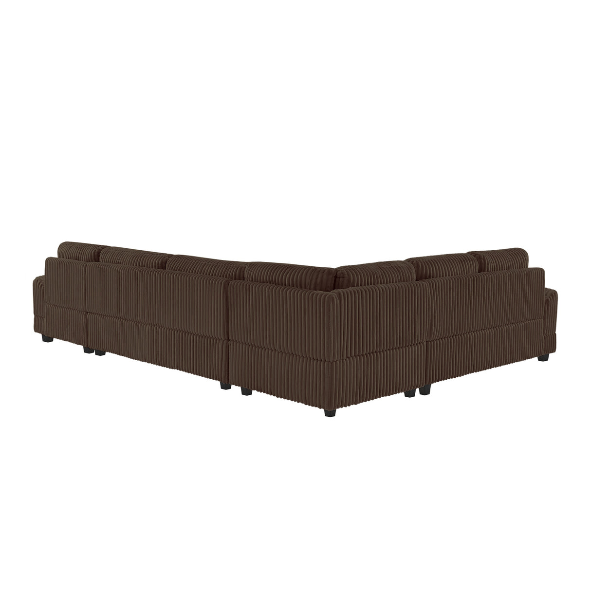 Corduroy Upholstered U-shaped Sectional Sofa | OROA