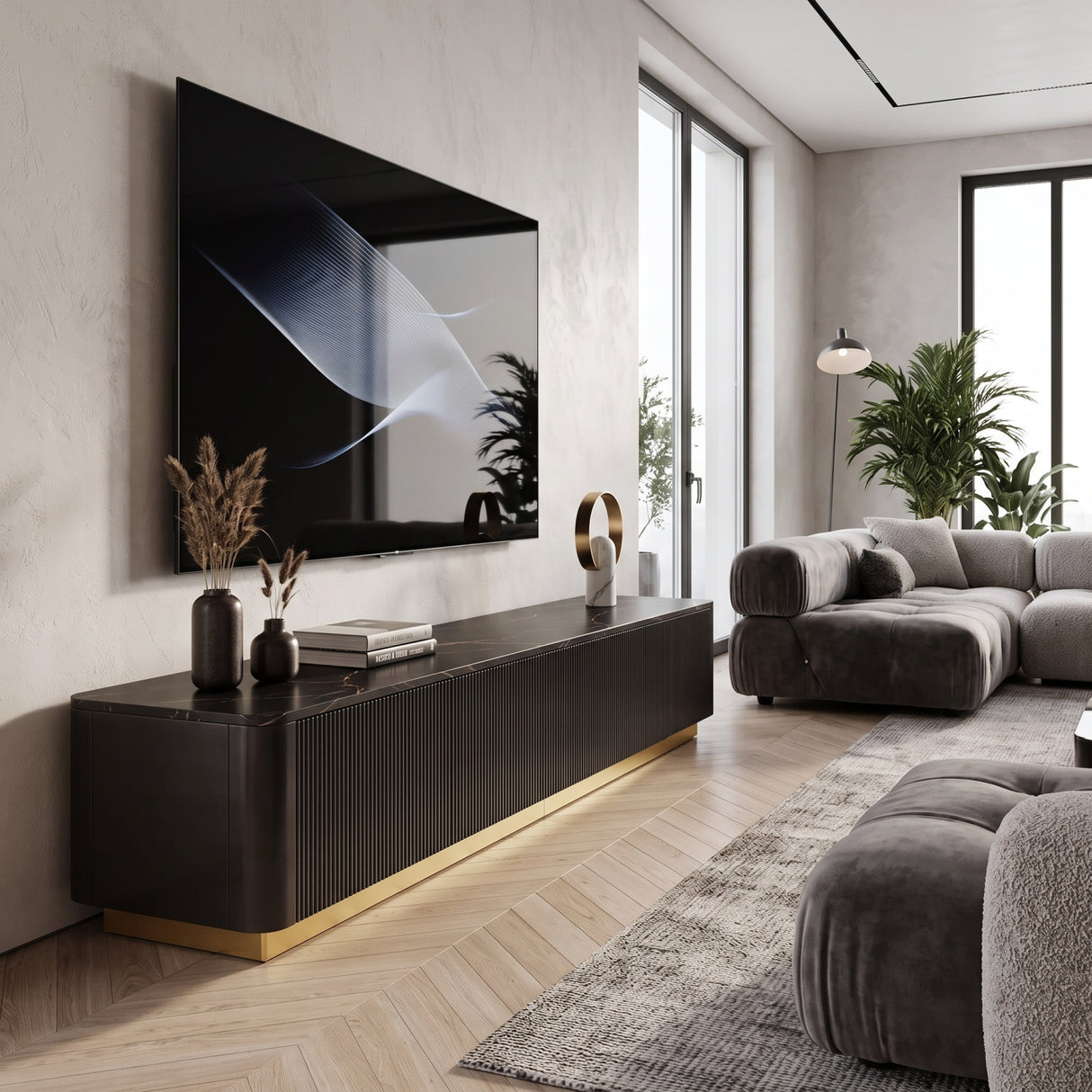 ON-TREND Luxury Fluted TV Stand | OROA