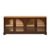 Semi-Arched Glass Doors TV Stand | OROA