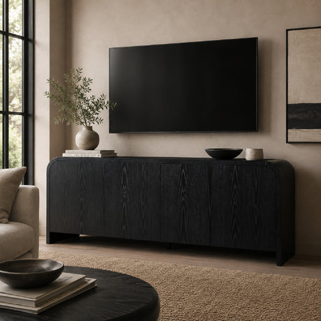Modern European furniture - Luxury Curved Edge TV Stand - www.oroa.com