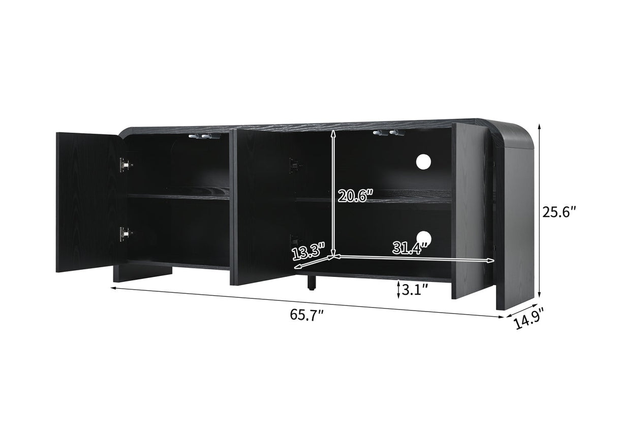 Modern European furniture - Luxury Curved Edge TV Stand - www.oroa.com