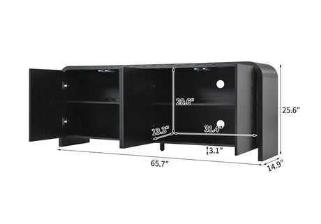 Modern European furniture - Luxury Curved Edge TV Stand - www.oroa.com