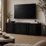 Modern European furniture - Fluted Tambour-Style Door TV Stand - www.oroa.com