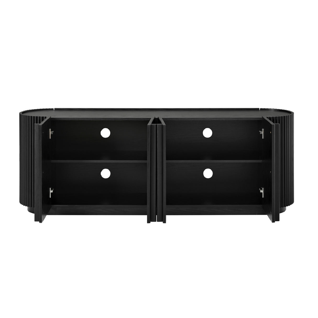 Fluted Tambour-Style Door TV Stand | OROA