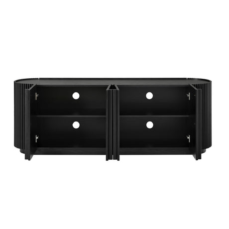 Fluted Tambour-Style Door TV Stand | OROA