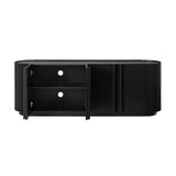 Modern European furniture - Fluted Tambour-Style Door TV Stand - www.oroa.com