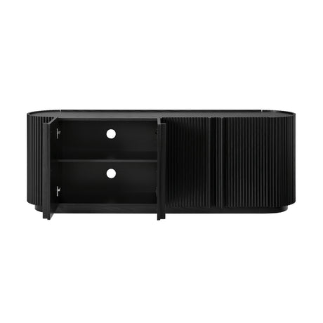 Modern European furniture - Fluted Tambour-Style Door TV Stand - www.oroa.com