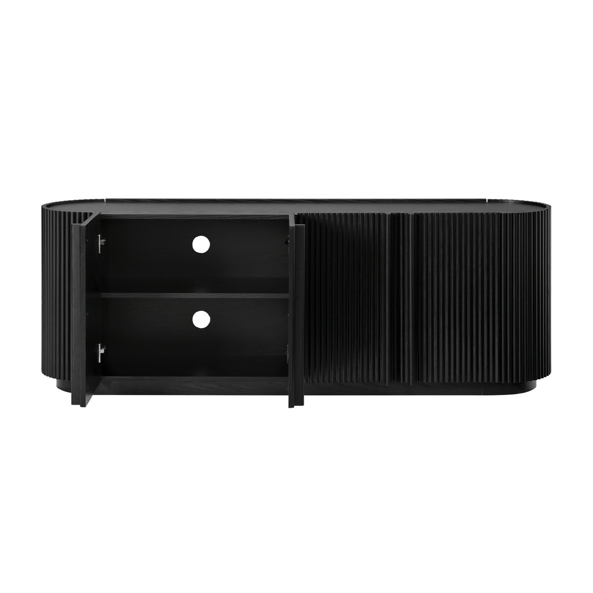 Fluted Tambour-Style Door TV Stand | OROA