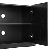 Modern European furniture - Fluted Tambour-Style Door TV Stand - www.oroa.com