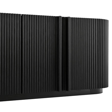 Fluted Tambour-Style Door TV Stand | OROA