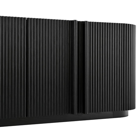 Modern European furniture - Fluted Tambour-Style Door TV Stand - www.oroa.com