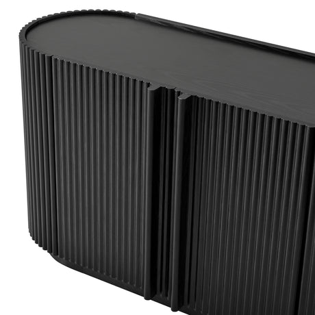 Modern European furniture - Fluted Tambour-Style Door TV Stand - www.oroa.com