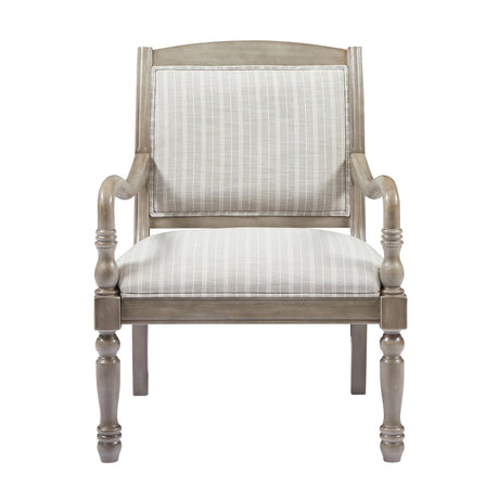 Modern European furniture - Gray Vintage Upholstered Armchair - www.oroa.com