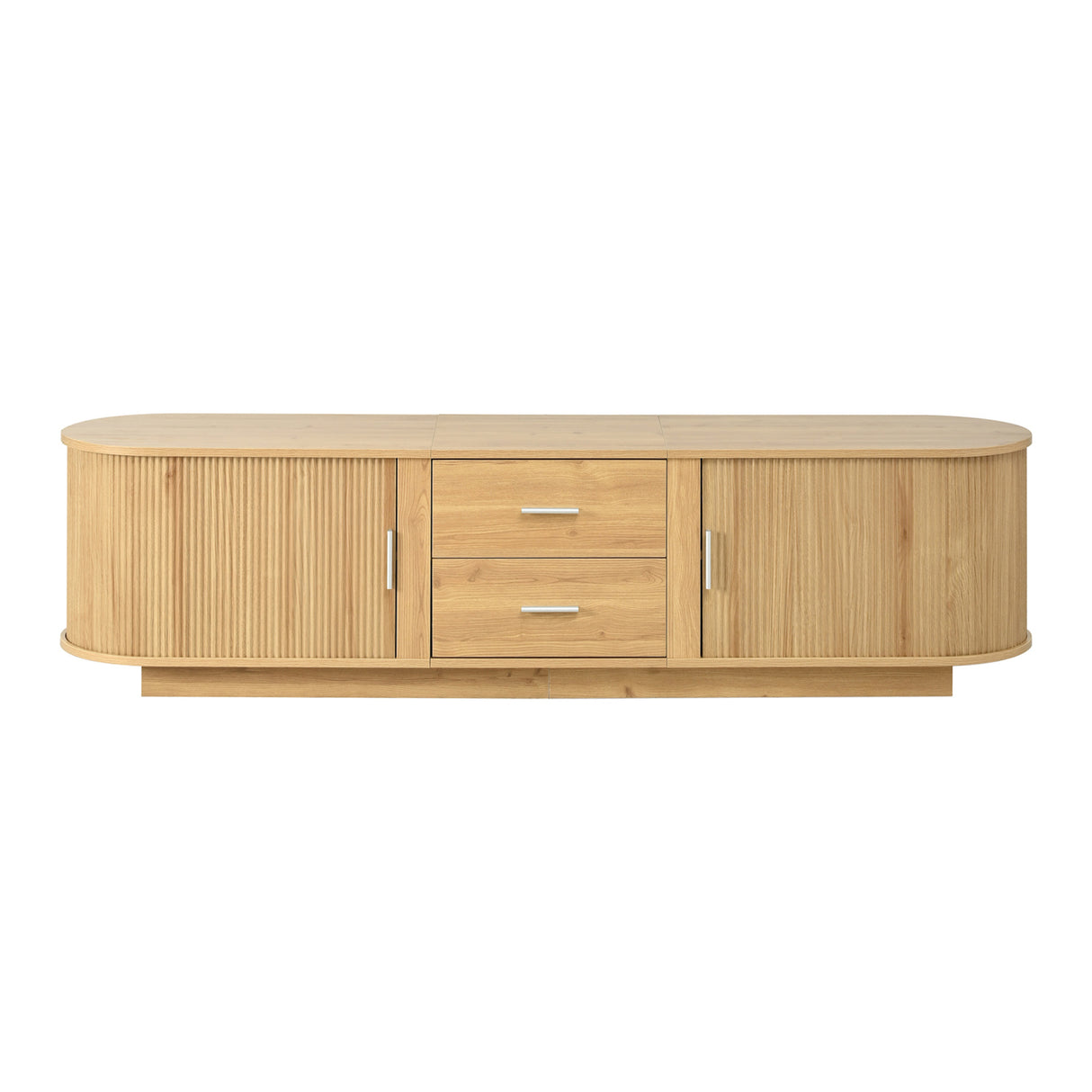 Modern TV Stand with Drawers and Hidden Sliding Storage | OROA