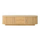 Modern TV Stand with Drawers and Hidden Sliding Storage | OROA