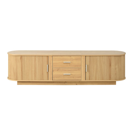 Modern TV Stand with Drawers and Hidden Sliding Storage | OROA