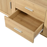Modern TV Stand with Drawers and Hidden Sliding Storage | OROA