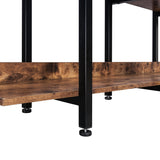Brown Vintage Industrial 5-Tier Bookcase | OROA