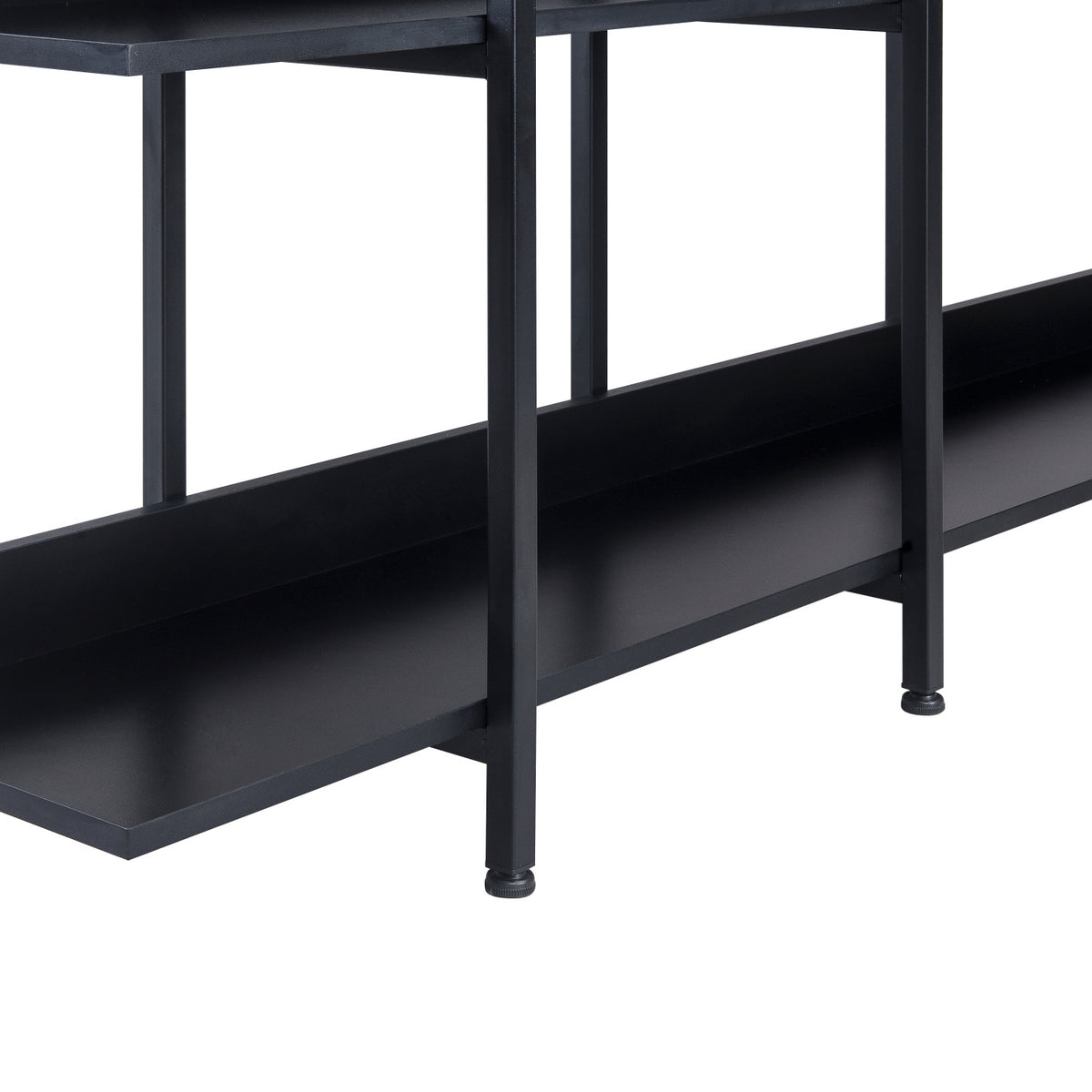 Black Vintage Industrial 5-Tier Bookcase | OROA