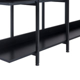 Black Vintage Industrial 5-Tier Bookcase | OROA