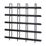Black Vintage Industrial 5-Tier Bookcase | OROA