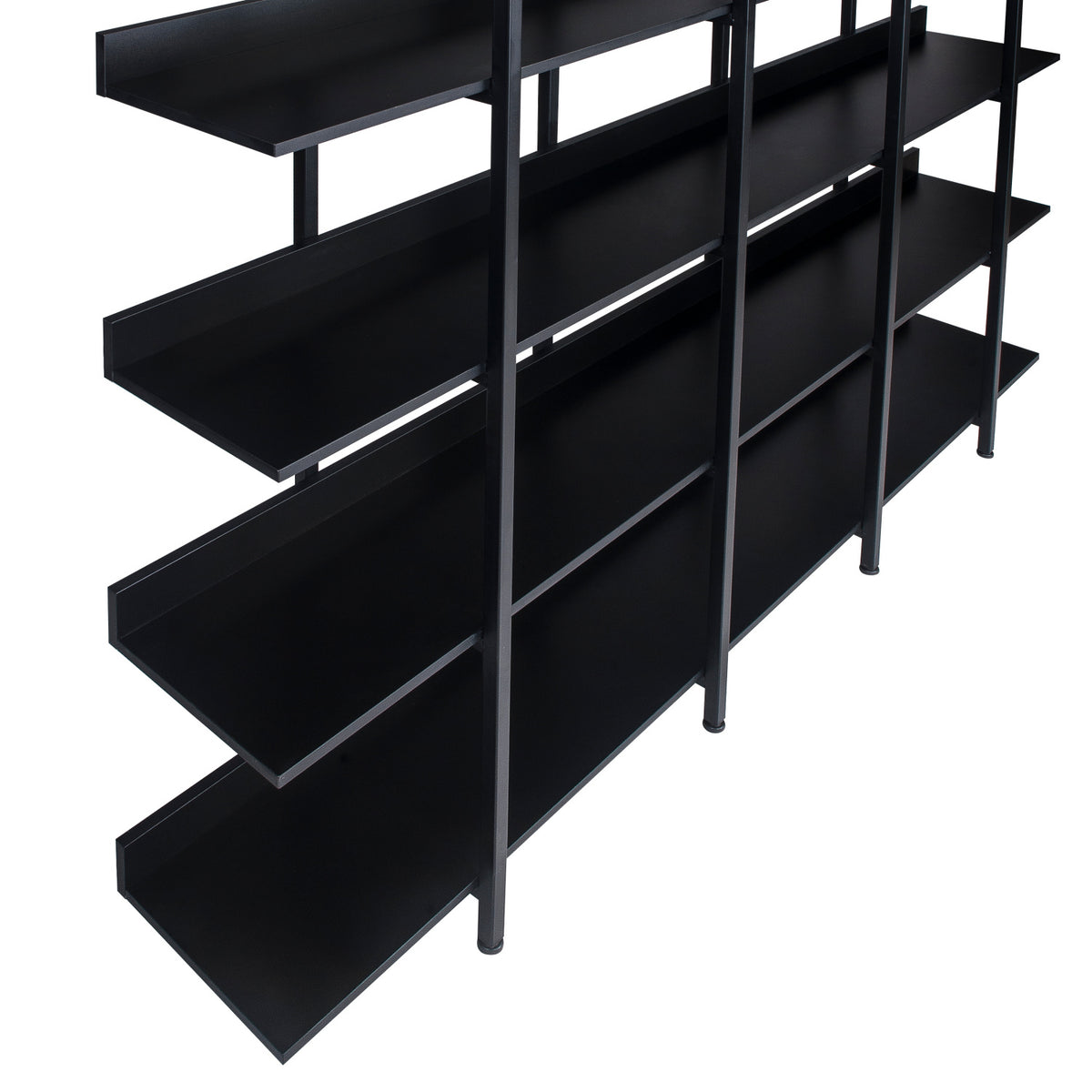 Black Vintage Industrial 5-Tier Bookcase | OROA