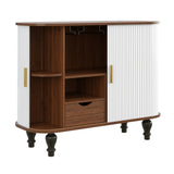 Modern White Bar Cabinet  | OROA