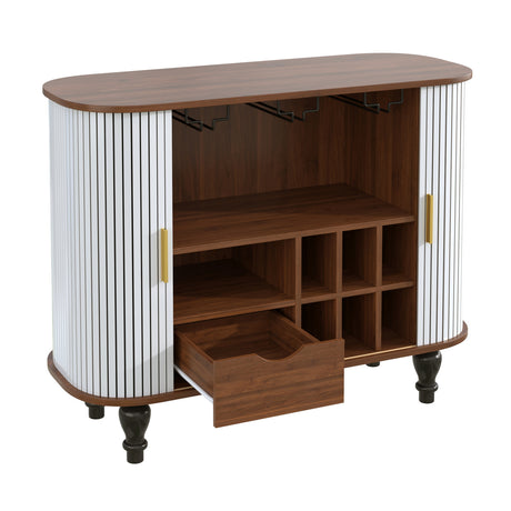 Modern White Bar Cabinet  | OROA
