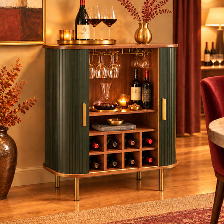 Black Wine Bar Cabinet | OROA