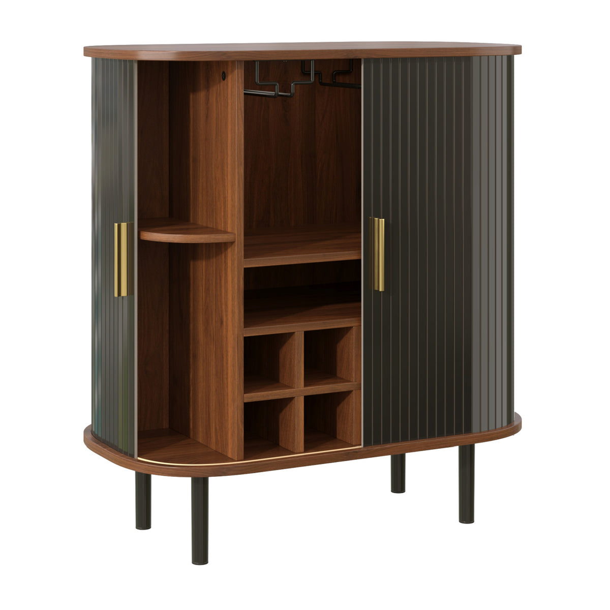Black Wine Bar Cabinet | OROA